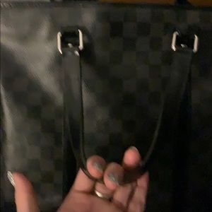 Louis Vuitton medium size canvas and leather bag